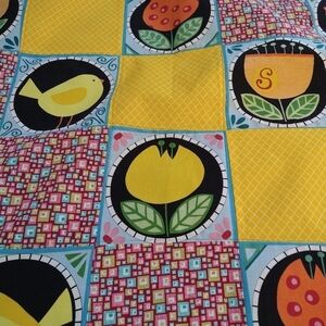 𝅺flower and teacup Baby quilted homemade blanket